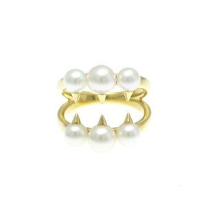 Tasaki Danger Signature Ring R-4497-18KYG Yellow Gold (18K) Fashion Pearl Band